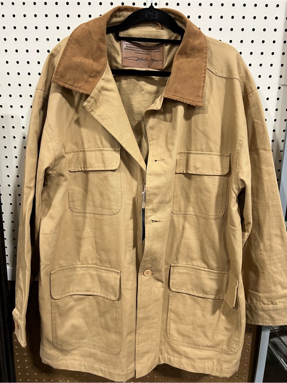 John Wayne Signature Stockade Jacket Bradford Exchange Tan XL Western Ranch